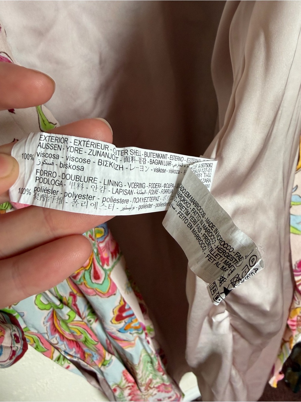 Zara Floral Satin Kimono Robe - Picture 8 of 9
